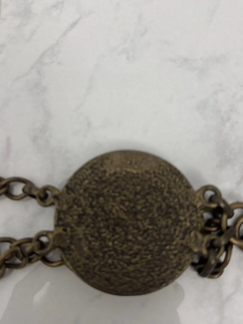 Bohemian Bronze-Tone Floral Medallion Belt